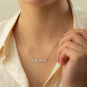 Collar de acero inoxidable chapado en oro para mamá, joyería personalizada con nombre - Product Image 5
