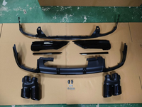 Difusor de Parachoques Trasero para Auto A8 S8, Color Negro Brillante, con Puntas de Escape, para Audi A8 S8 D5 2018-2025, Precio de Fábrica