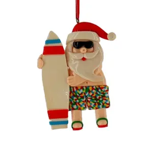 运动圣诞老人家庭聚合物粘土圣诞装饰品新年礼物儿童玩具家庭室内装饰