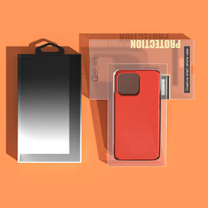 <b>Strong</b> Eco-friendly Hanging Wall Phone Case Paper Box Mobile Phone Case Packaging <b>Boxes</b> with PVC Clear Windows - Product Image 3