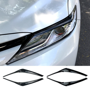 Amp Z Headlight Eyebrow Decor Carbon Fiber Texture Piano Black For Toyota Camry 2018+ Exterior Modification - Product Image 5