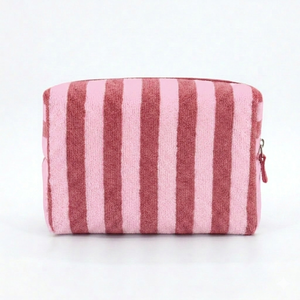 Bolsa de Maquillaje de <span class=keywords><strong>Playa</strong></span> Impermeable con Bordado Personalizado, Estilo Preppy a Rayas, Bolsa de Cosméticos de Viaje, Organizador de Artículos de Aseo, 2026 - Product Image 5