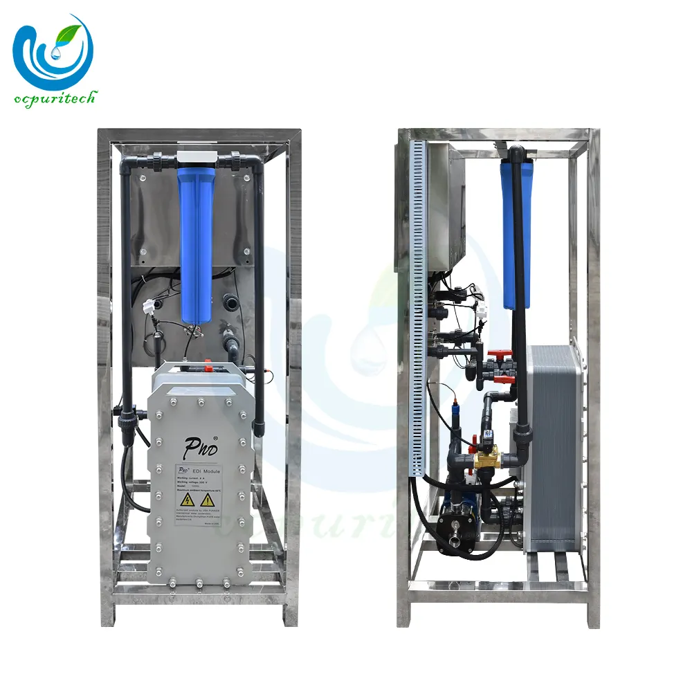 Industrial Distilled Ultra Pure Water Demineralization Edi Water Ionization System Ro Plant for Makeup use water