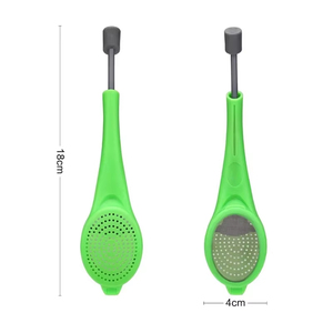 Infuseur à thé avec piston intégré pour une saveur intense et saine, sachet de thé réutilisable, passoire à thé et café en plastique, mesure, agitation et pression. - Product Image 5