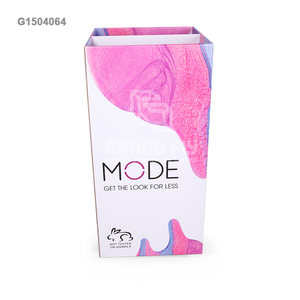 Cửa Hàng Bán Lẻ Mỹ Phẩm Các Tông Sóng Giấy Hiển Thị Đứng Dump Thùng Với 4 Bên Quảng Cáo <span class=keywords><strong>Kiosk</strong></span> - Product Image 3