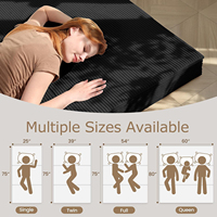 Colchón Plegable de 6 Pulgadas, Sofá Cama Tipo Futón, Funda Extraíble y Lavable, Base Antideslizante, Asas de Transporte, Ideal para Invitados, Camping, Moderno