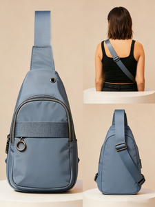 Sac bandoulière croisé, sac banane, sac <span class=keywords><strong>de</strong></span> sport, <span class=keywords><strong>de</strong></span> fitness et <span class=keywords><strong>de</strong></span> voyage, étanche, avec fermeture éclair, en nylon, petites pochettes messager confortables - Product Image 6