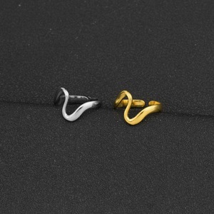 Personalized Simple Vintage Design Stainless Steel Irregular Geometric <b>Ring</b> Fashionable Women's <b>Adjustable</b> <b>Rings</b> Fashion Jewelry - Product Image 2