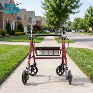 Fashion Comfortable Outdoor Portable High Quality Detachable Lightweight Adjustable Cheap Old People Folding <strong>Walker</strong> <strong>Rollator</strong> - Product Image 5