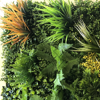 Panneau mural végétal artificiel vert 1x1m avec fleurs, jardin vertical, haie, mur végétal pour la décoration de la maison