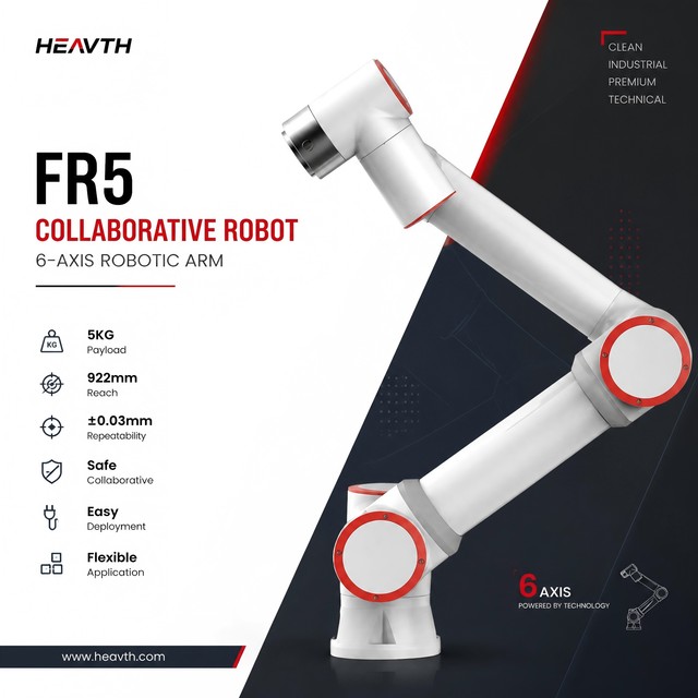FR5 Automatic Cobot Robot Collaborative Robot 6 Axis Robotic Arm COBOT Manufacture Used for Photographing Welding