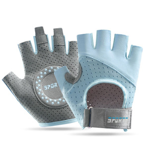 Gants <span class=keywords><strong>de</strong></span> cyclisme sportifs en polyester demi-doigts pour femmes, vente en gros - Product Image 4