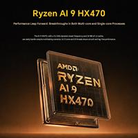 AMD Ryzen AI 9 HX470 Mini PC 12 Core 24 Thread Komputer AI dengan Radeon 890M GPU OCuLink USB4 Dual 2.5G LAN 32G RAM 512GB/2TB SSD