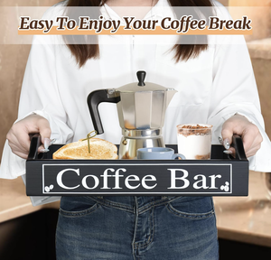 OEM in legno rustico Coffee Station Organizer funzionale quadrato iniezione Technics accessori <span class=keywords><strong>per</strong></span> contenitori - Product Image 6