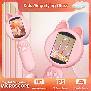 Kaca pembesar layar IPS 2 inci portabel, dengan mikroskop lampu untuk membaca anak-anak - Product Image 2