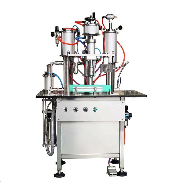 Semi automatic aerosol can filling equipment for spray products