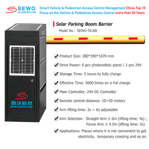 Sewo rào cản đường cổng năng lượng mới RFID năng lượng mặt trời bãi đậu xe bùng nổ cổng rào cản cho bãi đậu xe ngoài trời Quản lý thiết bị - Product Image 5