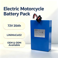 Batteries au lithium-ion rechargeables OEM & ODM de haute capacité, cellules de qualité A+, 72V 20Ah, packs de batteries pour moto électrique
