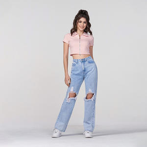 Chor De <span class=keywords><strong>Jeans</strong></span> Cintura Alta Para Mujer <span class=keywords><strong>Rotos</strong></span> Pantalones Para Mujer En <span class=keywords><strong>Jeans</strong></span> - Product Image 1