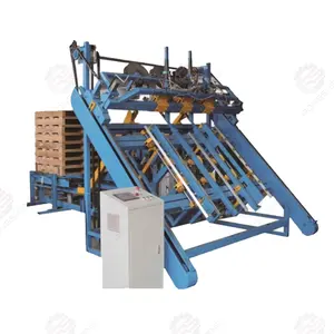 Máquina automática de clavado de palés de madera/línea de producción de palés americanos/máquina de fabricación de palés de larguero de madera