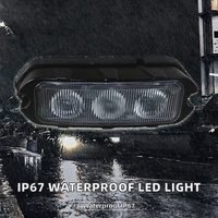 Luces Estroboscópicas de Advertencia de Emergencia Nuevas, Impermeables IP67, Azules, 3 LED, 16 Patrones de Destello para Vehículos, Montaje en Superficie de Camiones
