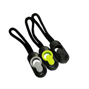 <b>Plastic</b> Zipper Pull Cord Black Green Lockless Non Lock <b>Slide</b> For Garment Bags Clothing Home Textiles Footwear - Product Image 1