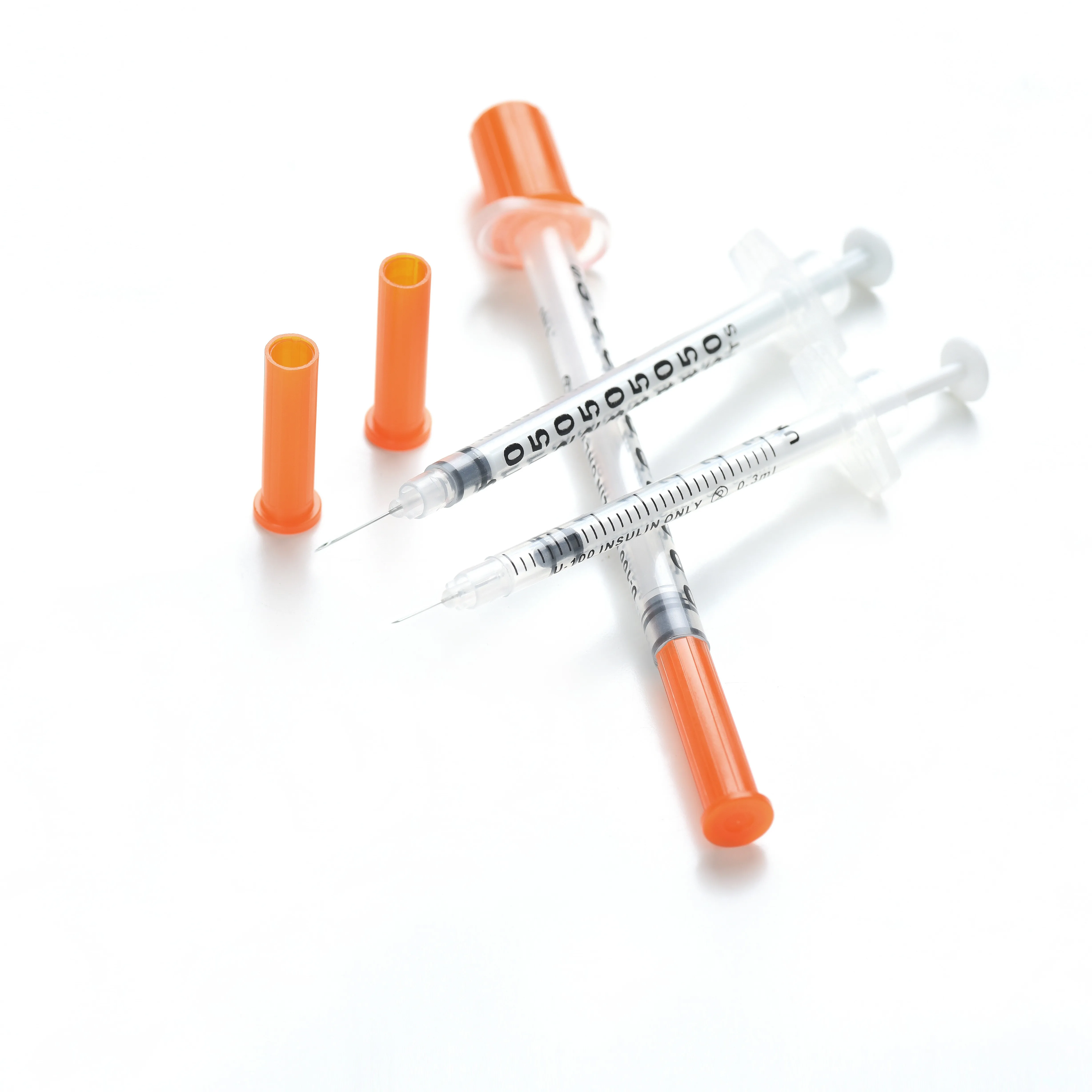 Wuzhou стерильный медицинский шприц для инсулина высокого качества CE ISO 1 мл с иглой 31 г 32 г 33 г