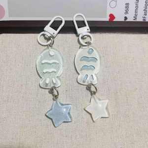 Q Y Cute <b>Sweet</b> Little Fish Keychain Cartoon Resin Keychain Lovely Bag Pendant Earphone Case Hanging Decoration Pink Taiyaki Keyc - Product Image 6