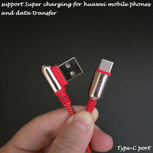 <span class=keywords><strong>สาย</strong></span> USB ทอสองด้านรูปตัวแอล90องศารูปตัว L ทนทานโลโก้กำหนดเอง - Product Image 3