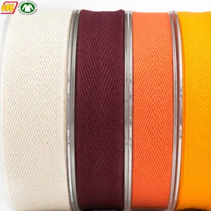 Hot Sell High Quality Cotton Twill Tape、Cotton Herringbone Webbing Tape In China