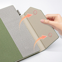 Carnet de notes professionnel en PU bicolore, carnet de bureau avec fermeture magnétique, carnet de réunion, logo imprimé en gros