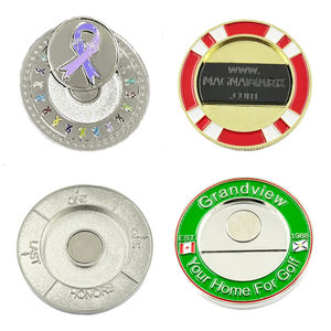 हटाने योग्य गेंद मार्कर के साथ चुंबकीय चांदी चुनौती सिक्का रखती है LinksWalker एनसीएए चुनौती सिक्का 2 टीम Logoed गोल्फ की गेंद के साथ मार्च - Product Image 2