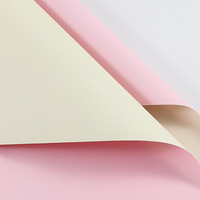Papier d'emballage pour bouquet de fleurs Ouya, luxueux, écologique, bicolore, OPP PVC, imperméable, avec revêtement double face