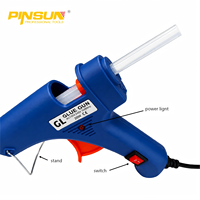 Pistolet à colle chaude électrique portatif avec interrupteur marche/arrêt pour bricolage, artisanat, réparation à domicile et emballage