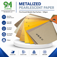 Papier nacré métallisé 120 g/m² Carton en pure pâte de bois recyclable à texture lisse pour emballage cadeau et cosmétique