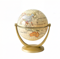 Globo Terráqueo de Estilo Retro, Globo Decorativo de 10 cm