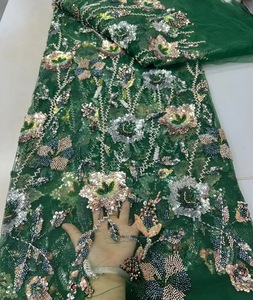 Abito Formale Estivo 2026 in Pizzo Francese, Tessuti in Pizzo per Donne, Pizzo Francese con Paillettes e Perline - Product Image 1