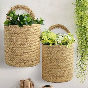 Boîte à pain paniers de rangement Coco avec chaîne Pots tressés pour plantes véritable Pot de plante suspendu panier de fruits marocain fleuriste - Product Image 6