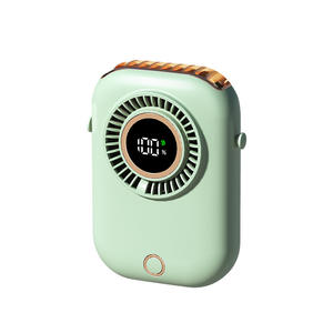 Mini ventilateur personnel rechargeable avec <span class=keywords><strong>5</strong></span> vitesses de vent, lumière d'ambiance <span class=keywords><strong>color</strong></span>ée et affichage de la puissance - Product Image 6