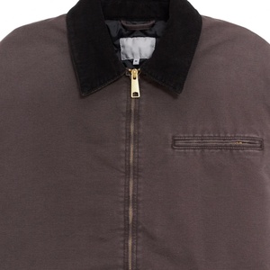 Veste de travail vintage pour homme en toile de coton sergé avec fermeture éclair, doublée, design hiver, logo personnalisé - Product Image 4