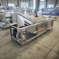 Industriële groente- en fruitwasmachine voor zwaar gebruik met droogsysteem - Professionele reiniger voor diverse soorten producten