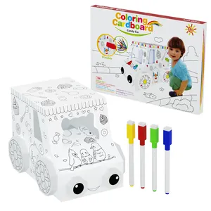 Melhorar a habilidade prática Hand-On Art Toy 3D Quebra-cabeça Brinquedo Graffiti Papel Crianças Coloring Desenho Doodle Papelão