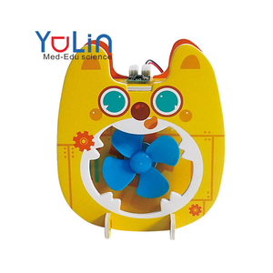 Juguete Educativo <span class=keywords><strong>de</strong></span> Ciencia Física para Niños, Ventilador Pequeño con Control por Voz, Dibujos Animados, Material <span class=keywords><strong>de</strong></span> Producción Tecnológica - Product Image 1