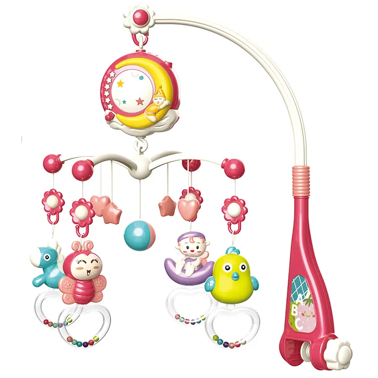 Baby Musical Crib Mobile Remote Control Projection Baby Bed Bell With Light And Detachable Bell toys for children