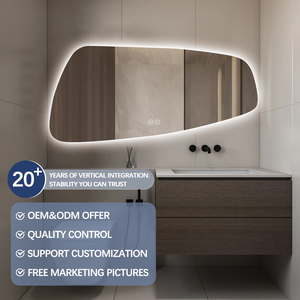 Tùy chỉnh không thường xuyên Led Gương Logo thông minh gương màn hình cảm ứng gương phòng tắm gương cho khách sạn - Product Image 4