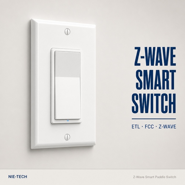 Z-Wave Long Range Smart Switch Wireless Wall Switch for Smart Home Automation with S2 Security SmartStart Remote Control