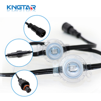 Luces LED RGB de 30 mm, 24 V CC, OEM de Fábrica, Resistentes al Agua IP68, Control por Aplicación, Iluminación Inteligente para Aleros de Casa, Iluminación Permanente