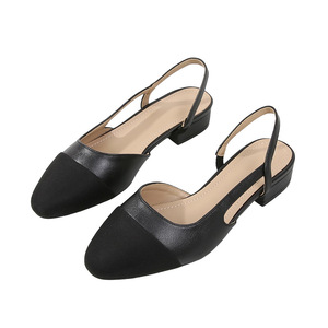 Sandales à talons bas françaises à bout pointu pour femmes, style européen et américain, grandes tailles, du 32 au <span class=keywords><strong>44</strong></span>, collection africaine 2026 - Product Image 2