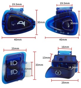 Juego de Tapas para Botones de Interruptor de Manillar de Motocicleta |   <span class=keywords><strong>Kit</strong></span> de Repuesto 6 en 1 para Bocina, Faro, Luz Direccional, Arranque y Parada en Marcha Lenta - Product Image 3