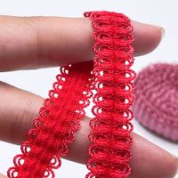 Bande élastique en nylon tricoté à bord festonné, dentelle picot, sangle élastique avec largeur personnalisable pour accessoires vestimentaires